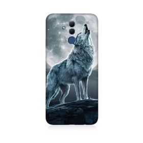 Huawei Mate 20 Lite Uyumlu Dolunay Ve Kurt Baskılı Silikon Kılıf