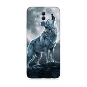 Huawei Mate 20 Lite Uyumlu Dolunay Ve Kurt Baskılı Silikon Kılıf