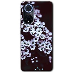 Huawei Nova 9 Beyaz Çiçek Baskılı Uyumlu Silikon Kılıf