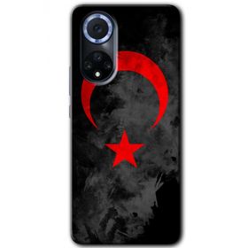 Huawei Nova 9 Black Ayyıldız Baskılı Uyumlu Silikon Kılıf