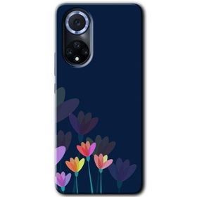 Huawei Nova 9 Çizim Çiçekleri Baskılı Uyumlu Silikon Kılıf