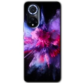 Huawei Nova 9 Color Splash Purple Baskılı Uyumlu Silikon Kılıf