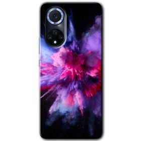 Huawei Nova 9 Color Splash Purple Baskılı Uyumlu Silikon Kılıf
