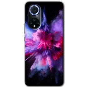Huawei Nova 9 Color Splash Purple Baskılı Uyumlu Silikon Kılıf