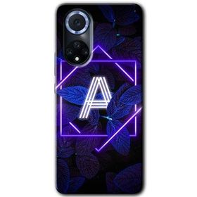 Huawei Nova 9 Dark Neon Yaprak A Harfi Baskılı Uyumlu Silikon Kılıf