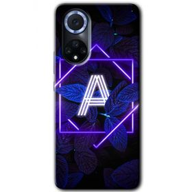Huawei Nova 9 Dark Neon Yaprak A Harfi Baskılı Uyumlu Silikon Kılıf