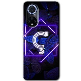 Huawei Nova 9 Dark Neon Yaprak C Harfi Baskılı Uyumlu Silikon Kılıf