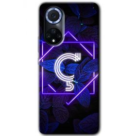 Huawei Nova 9 Dark Neon Yaprak C Harfi Baskılı Uyumlu Silikon Kılıf