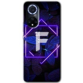 Huawei Nova 9 Dark Neon Yaprak F Harfi Baskılı Uyumlu Silikon Kılıf