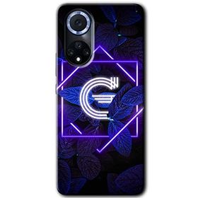Huawei Nova 9 Dark Neon Yaprak G Harfi Baskılı Uyumlu Silikon Kılıf