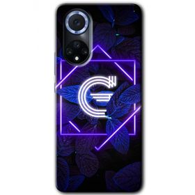 Huawei Nova 9 Dark Neon Yaprak G Harfi Baskılı Uyumlu Silikon Kılıf