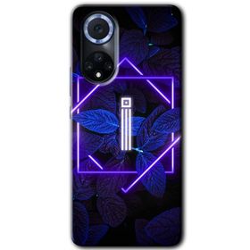 Huawei Nova 9 Dark Neon Yaprak İ Harfi Baskılı Uyumlu Silikon Kılıf