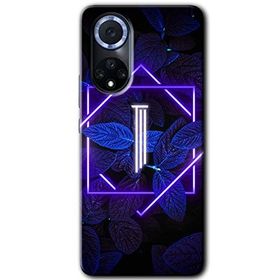 Huawei Nova 9 Dark Neon Yaprak İ Harfi Baskılı Uyumlu Silikon Kılıf