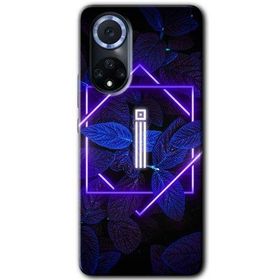 Huawei Nova 9 Dark Neon Yaprak İ Harfi Baskılı Uyumlu Silikon Kılıf