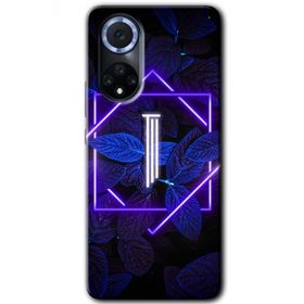 Huawei Nova 9 Dark Neon Yaprak İ Harfi Baskılı Uyumlu Silikon Kılıf