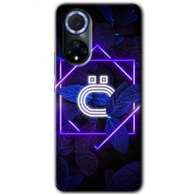 Huawei Nova 9 Dark Neon Yaprak Ö Harfi Baskılı Uyumlu Silikon Kılıf