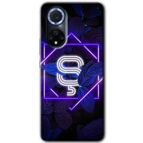 Huawei Nova 9 Dark Neon Yaprak Ş Harfi Baskılı Uyumlu Silikon Kılıf