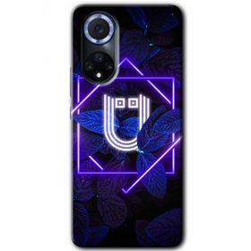 Huawei Nova 9 Dark Neon Yaprak Ü Harfi Baskılı Uyumlu Silikon Kılıf