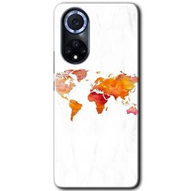 Huawei Nova 9 Dünya Haritası Baskılı Uyumlu Silikon Kılıf