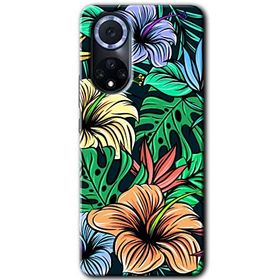 Huawei Nova 9 Hibiscus Flowers Baskılı Uyumlu Silikon Kılıf