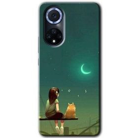 Huawei Nova 9 Kedili Kız Baskılı Uyumlu Silikon Kılıf