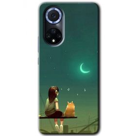 Huawei Nova 9 Kedili Kız Baskılı Uyumlu Silikon Kılıf