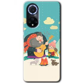 Huawei Nova 9 Kış Pikniği Baskılı Uyumlu Silikon Kılıf