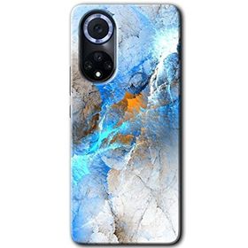 Huawei Nova 9 Mavi Buzul Baskılı Uyumlu Silikon Kılıf