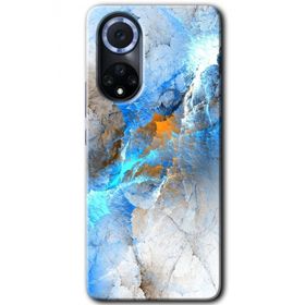 Huawei Nova 9 Mavi Buzul Baskılı Uyumlu Silikon Kılıf