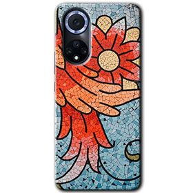 Huawei Nova 9 Mozaik Çiçek Baskılı Uyumlu Silikon Kılıf
