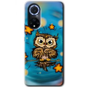 Huawei Nova 9 Owl Bird Stars Baskılı Uyumlu Silikon Kılıf