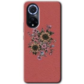 Huawei Nova 9 Retro Çiçek Baskılı Uyumlu Silikon Kılıf