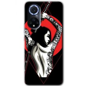 Huawei Nova 9 Samurai Girl Baskılı Uyumlu Silikon Kılıf