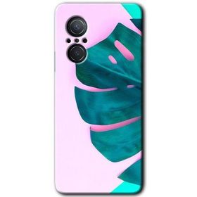 Huawei Nova 9 SE 3D Yaprak Baskılı Uyumlu Silikon Kılıf