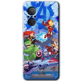 Huawei Nova 9 SE Avengers Cartoon Baskılı Uyumlu Silikon Kılıf
