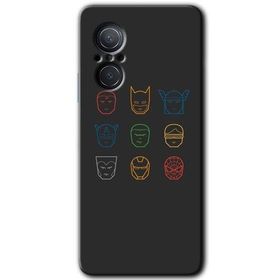 Huawei Nova 9 SE Avengers Minimalism Baskılı Uyumlu Silikon Kılıf