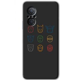 Huawei Nova 9 SE Avengers Minimalism Baskılı Uyumlu Silikon Kılıf