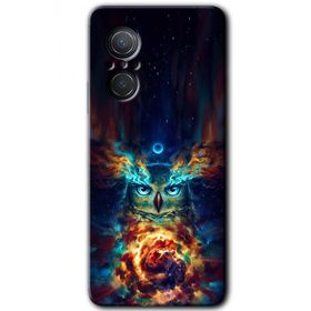 Huawei Nova 9 SE Ballı Baykuş Baskılı Uyumlu Silikon Kılıf