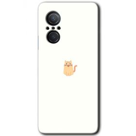 Huawei Nova 9 SE Cat Minimalism Baskılı Uyumlu Silikon Kılıf