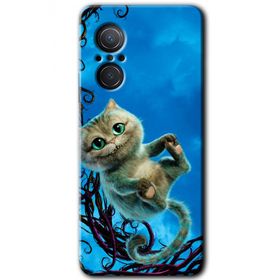 Huawei Nova 9 SE Çılgın Kedi Baskılı Uyumlu Silikon Kılıf