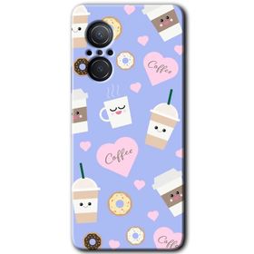 Huawei Nova 9 SE Coffee Cake Baskılı Uyumlu Silikon Kılıf