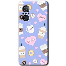Huawei Nova 9 SE Coffee Cake Baskılı Uyumlu Silikon Kılıf
