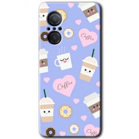 Huawei Nova 9 SE Coffee Cake Baskılı Uyumlu Silikon Kılıf