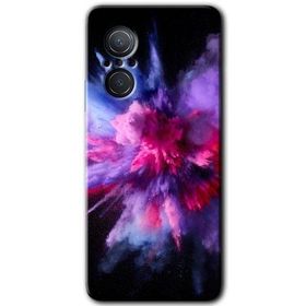 Huawei Nova 9 SE Color Splash Purple Baskılı Uyumlu Silikon Kılıf