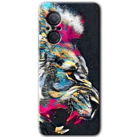 Huawei Nova 9 SE Colorfull Aslan Baskılı Uyumlu Silikon Kılıf
