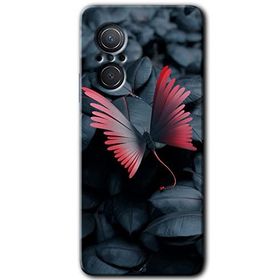 Huawei Nova 9 SE Dark Butterfly Baskılı Uyumlu Silikon Kılıf