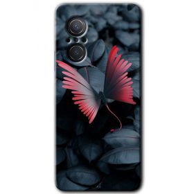 Huawei Nova 9 SE Dark Butterfly Baskılı Uyumlu Silikon Kılıf
