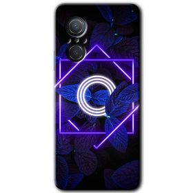 Huawei Nova 9 SE Dark Neon Yaprak H Harfi Baskılı Uyumlu Silikon Kılıf