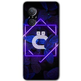 Huawei Nova 9 SE Dark Neon Yaprak H Harfi Baskılı Uyumlu Silikon Kılıf