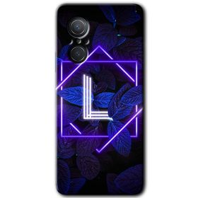 Huawei Nova 9 SE Dark Neon Yaprak H Harfi Baskılı Uyumlu Silikon Kılıf